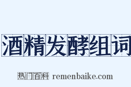 酒精发酵组词是什么意思的图片